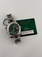 Rolex Mint Green Stick Dial Fluted Bezel