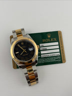 Rolex Gray Roman Numerals Dial Two Tone