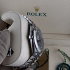 Rolex Blue Diamond Dial Fluted Bezel Jubilee