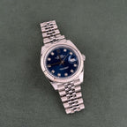Rolex Blue Diamond Dial Fluted Bezel Jubilee