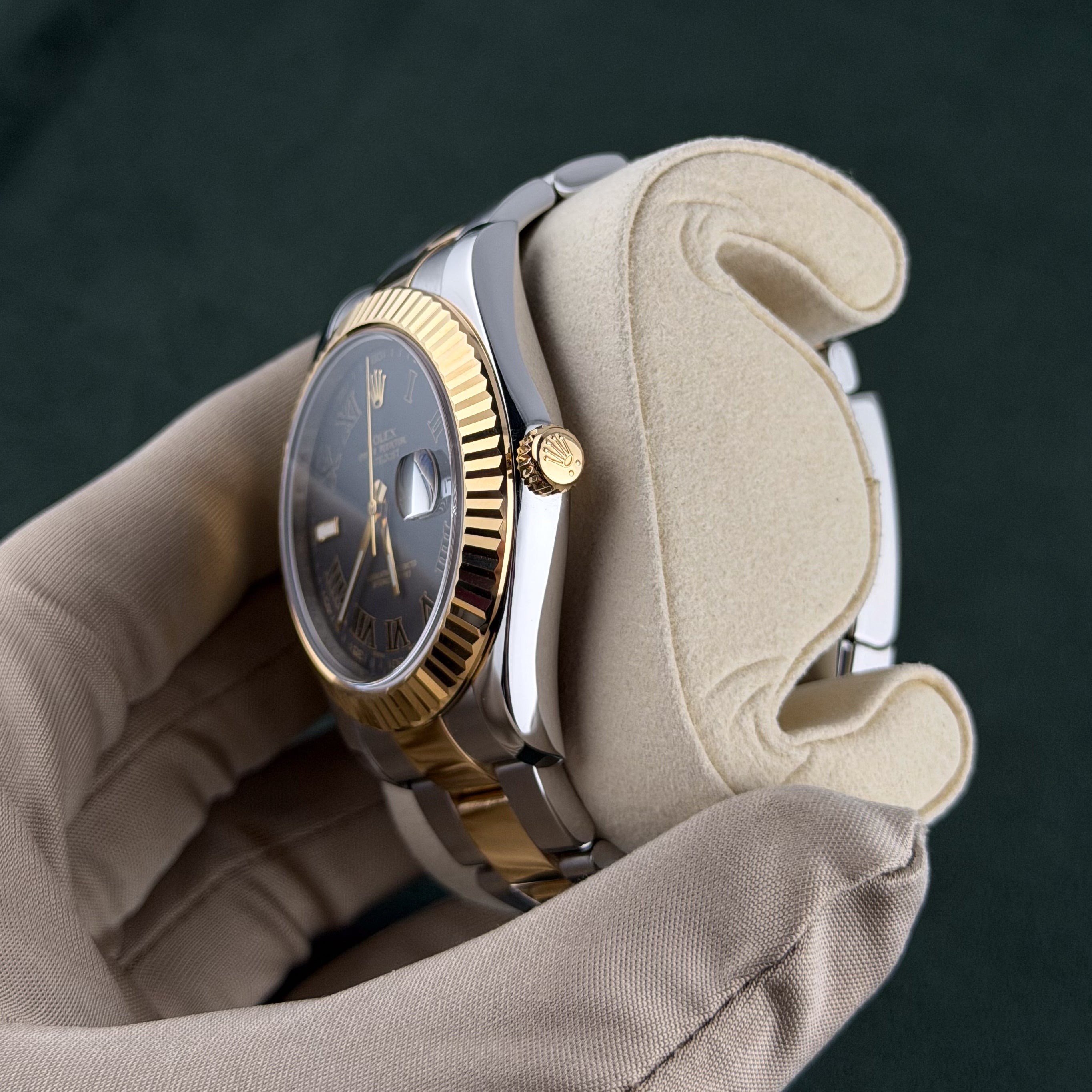 Rolex Gray Roman Numerals Dial Two Tone