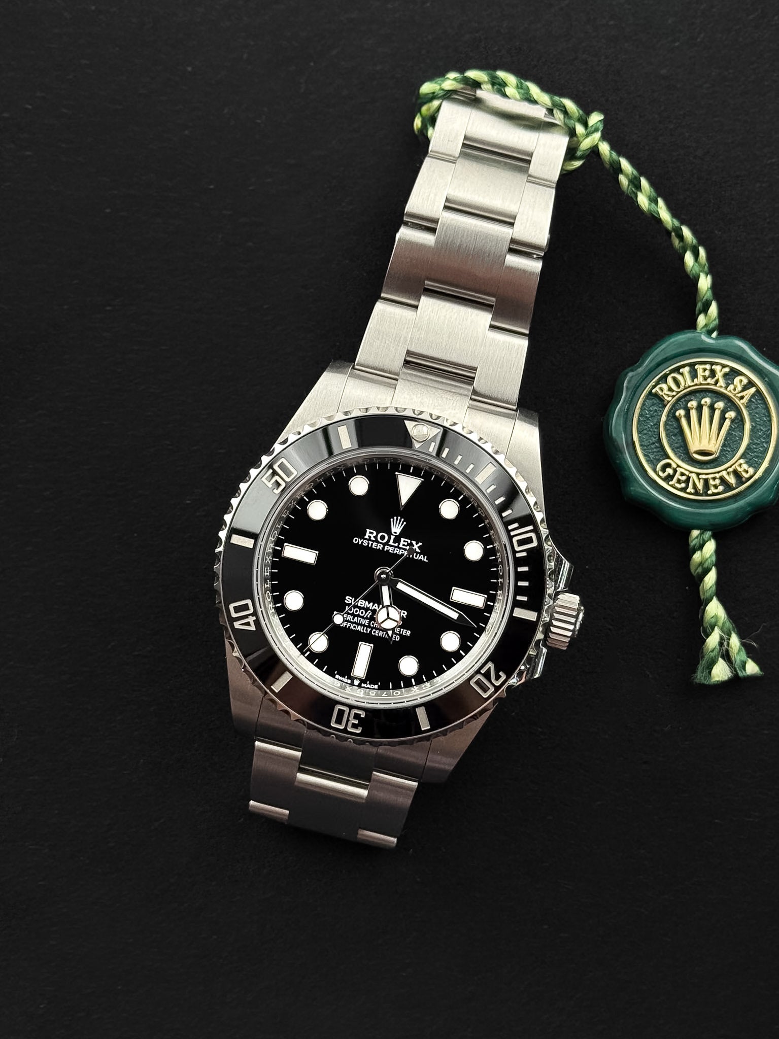 Rolex No Date 41mm Black Dial Ceramic Bezel