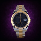 Rolex Gray Roman Numerals Dial Two Tone